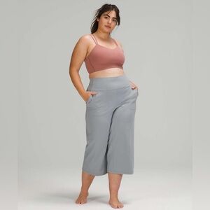 Lululemon align wide leg super high rise crop pant 23" rhino grey women's 8